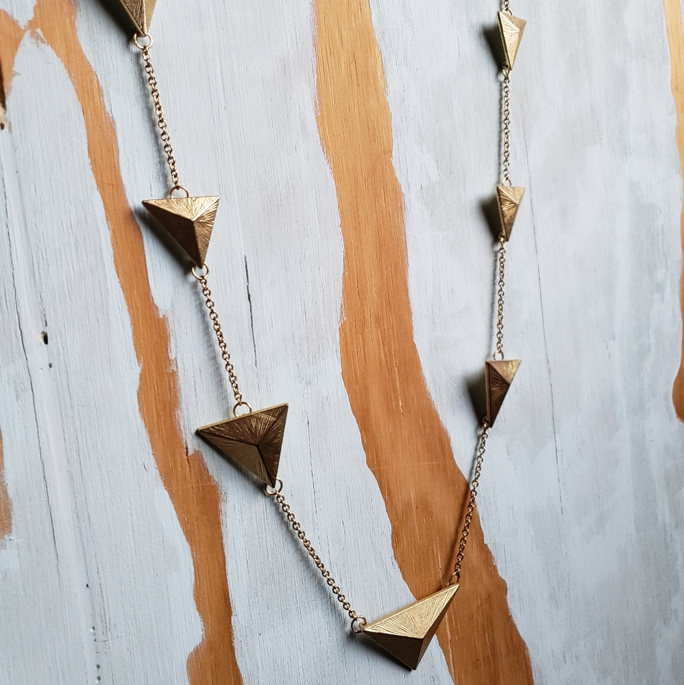 Gold Triangle Statement Necklace